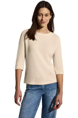 CECIL Damen B322967 Ajour Strukturshirt, , XL
