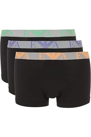 Emporio Armani Herren Stretch Cotton Bold Monogram 3-Pack Trunk, , S (3er Pack)