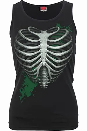 Spiral Heart Ribs Frauen Top M 100% Baumwolle Everyday Goth, Gothic, Rockwear