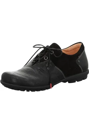 Think! Herren KONG chromfrei gegerbte nachhaltige Halbschuhe, SCHWARZ/KOMBI 0000