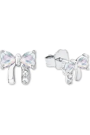 Prinzessin Lillifee Ohrstecker 925 Sterling Silber Mädchen Kinder Ohrschmuck, mit Zirkonia synth., 0,7 cm, Silber, , Kommt in Schmuck Geschenk Box, 2034219