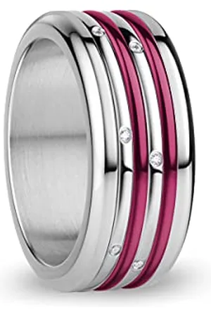 Bering Austauschbar Ringkombination für Damen in Silber & Lila mit einzigartigem Twist- & Change System, Yukon