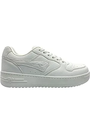 KangaROOS Unisex K-Top Draw Sneaker, White/Mono, 41 EU