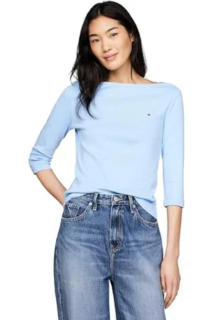 Tommy Hilfiger Damen Langarmshirt Slim U-Boot-Ausschnitt, , 3XL