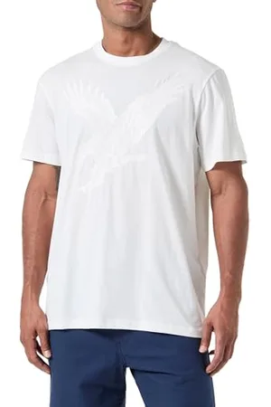Armani Exchange Herren Large Embroidered Eagle Regular Fit Cotton Jersey T-Shirt, , L EU