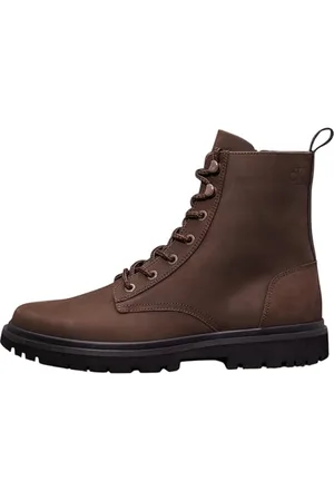 Calvin Klein Herren Eva Boot MID Laceup Rebellious YM0YM01071 Stiefel, Schwarz (Slate Black/Black), 43 EU