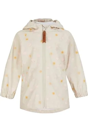 Sterntaler Regenjacke ungefüttert Wolken - Kinder Regenjacke wasserdicht - Mädchen Jacke mit verschweißten Nähten, Kapuze und reflektierenden Details - robuste Regenbekleidung - , Größe 110