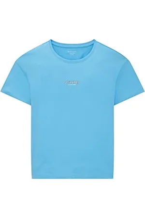 TOM TAILOR Mädchen Kinder T-Shirt mit Print 1035118, Blau, 128