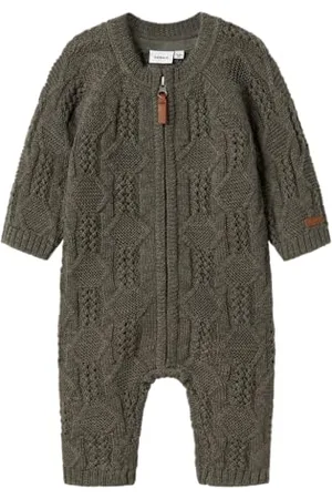 NAME IT Baby-Jungen Nbmwrilla Wool Ls Knit Suit Strampler, , 62