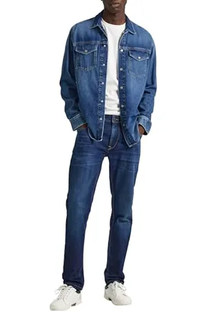 Pepe Jeans Tapered Jeans für Herren, Blau (Denim-CT3), 32W / 32L