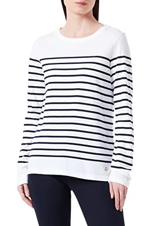Armor.lux Damen Marinière Port-Louis Héritage Femme Pullover, , 44 (Herstellergröße: 5)