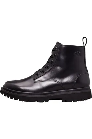 Calvin Klein Damen Mid Boot Stiefel Eva Boot Laceup Schuhe, Schwarz (Triple Black), 41