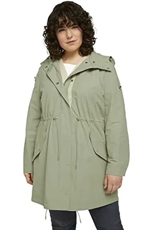 TOM TAILOR MY TRUE ME Damen Plussize Sommer Parka mit recyceltem Polyester 1024908, , 44 Große Größen