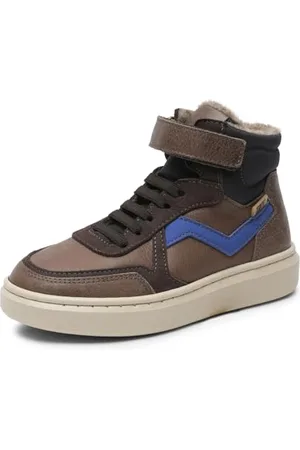 Bisgaard Kinder High Sneaker MIO TEX Braun Leder Textil wasserfest, Größe:31, Farbauswahl:braun-Kombi
