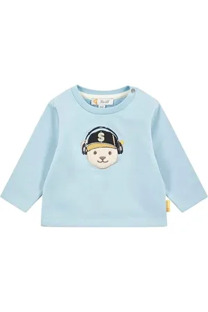 Steiff Sweatshirt EU Größe 74 , Jungen Langarm-Sweatshirt, Longsleeve für Babys, Pullover langärmelig, Baby-Oberteil, ideales Basic Shirt, bequem und weich, waschmaschinenfest