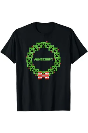 Minecraft Creeper TNT Circle Logo T-Shirt