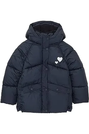 TOM TAILOR Mädchen 1038501 Puffer Winterjacke mit Kapuze, 10668-sky Captain Blue, 104/110