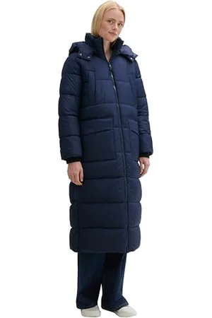 TOM TAILOR Damen 1044826 Longstyle Puffer Mantel, 10668-Sky Captain Blue, XL