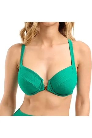 Sans Complexe Damen Glamourous Textured Badeanzug Top mit Bügel, , 80C