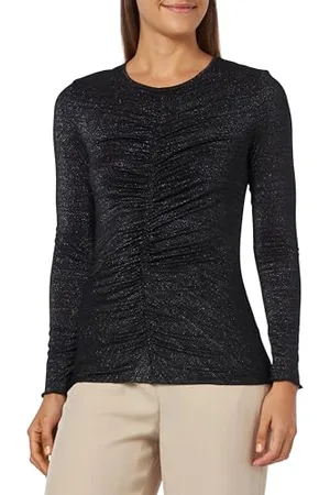 HUGO BOSS Damen C_emeela_Glitter Jersey TOP, , XL EU