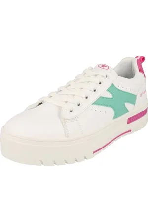 TOM TAILOR 7470040002 Sneaker, White-Mint, 40 EU