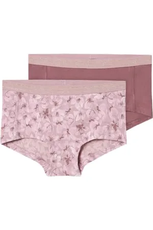 NAME IT Mädchen Nkfhipster 2p Mauve Flower Noos Boxershorts, , 158-164 EU