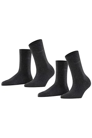 ESPRIT Damen Socken Uni Multipack W So Baumwolle einfarbig 2 Paar, , 39-42