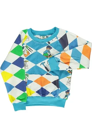 Småfolk Sweatshirt with Pocket, Harlequin Tool