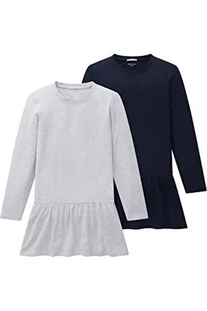 TOM TAILOR Mädchen Kinder Kleid im Doppelpack 1034764, Grau, 164