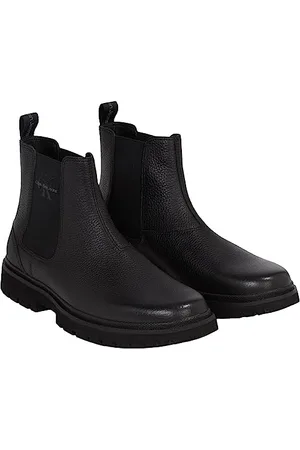 Calvin Klein Herren Eva MID Chelsea Boot LTH YM0YM00750 Stiefel, Schwarz (Triple Black), 40 EU