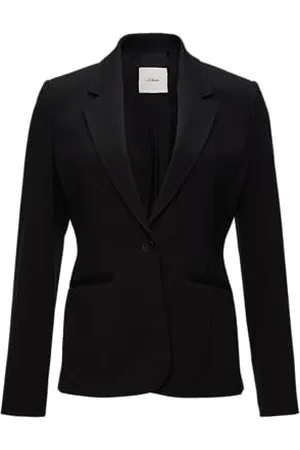 QS by s.Oliver Taillierter Blazer mit Reverskragen schwarz 40