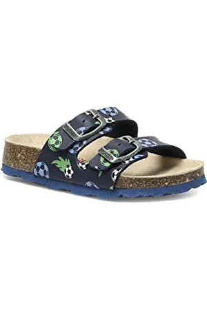 Superfit Jungen Fussbettpantoffel Pantoffeln, BLAU 8020, 26 EU