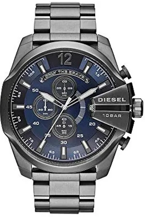 Diesel Herrenuhr Mega Chief, Chronographenwerk, 51 mm GunmetalEdelstahlgehäuse mit Edelstahlarmband, DZ4329