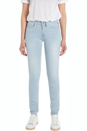 Replay Damen Jeans New Luz Skinny-Fit mit Power Stretch, (Blau), 27W / 30L