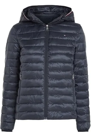 Tommy Hilfiger Damen Daunenjacke Padded Global Stripe Jacket mit Kapuze, , XXL