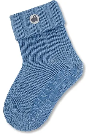 Sterntaler Fli Fli Wolle - Jungen Fliesen Flitzer mit Umschlag - Stoppersocken mit Wolle - hautsympathische Socken - Baby und Kinder Strümpfe mit Anti-Rutsch-Sohle, , Größe 22