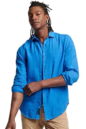 Superdry Herren Studios Casual Linen L/S Shirt Kapuzenpullover, , XL