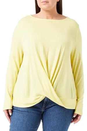 QS by s.Oliver Damen T-Shirt Langarm Yellow 34