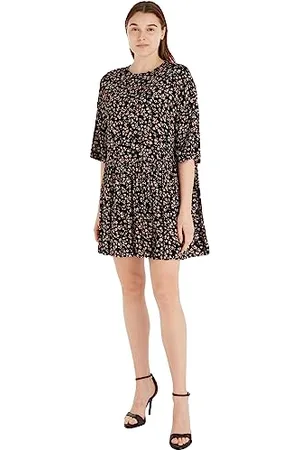 Tommy Hilfiger Damen Kleid A Line Floral Elegant, Mehrfarbig (Floral Aop), S