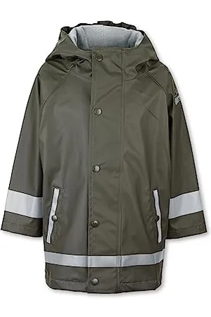 Sterntaler Regenjacke ungefüttert uni - Kinder Regenjacke wasserdicht - Jungen Jacke mit verschweißten Nähten, Kapuze und reflektierenden Details - robuste Regenbekleidung - , Größe 86