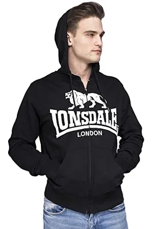 Lonsdale London Herren Sweatshirt Sweatshirt Slim Fit Hooded Zip Krafty X-Large