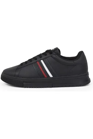 Tommy Hilfiger Herren Cupsole Sneaker Modern Stripes mit Logo, (Black), 41