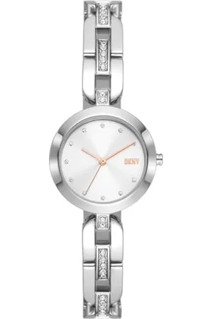 DKNY Damenuhr City Link Quarz/3-Zeiger Uhrwerk 26 mm Gehäusegröße mit einem Edelstahlarmband NY6674