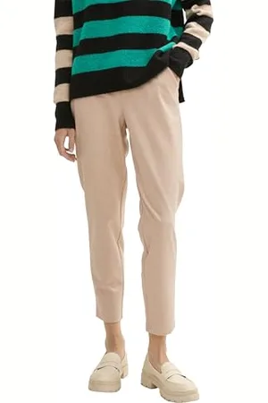 TOM TAILOR Damen 1021175 Hose, 19663-Light Camel Melange, M