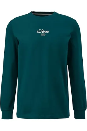 QS by s.Oliver Langarm-Shirt mit Logo-Stickerei