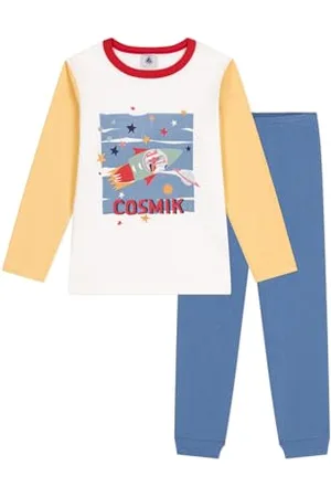 Petit Bateau A0B89 Langarm-Pyjama Jungen 2 Jahre