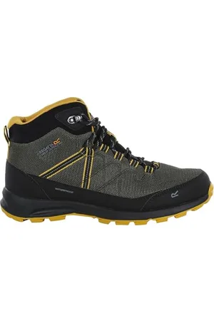 Regatta Herren Mens Samaris Lite Hydropel Durable Walking Boots Wanderstiefel, Dunkles Khaki, Gelbgold, 47 EU