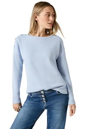 CECIL Damen B322274 Melange Shirt Mit Knöpfen, ,L
