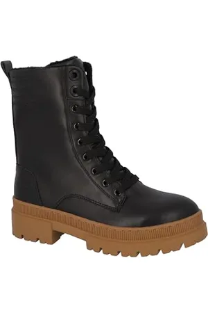 TOM TAILOR Damen 4290490009 Mode-Stiefel, Black-dksand, 39 EU