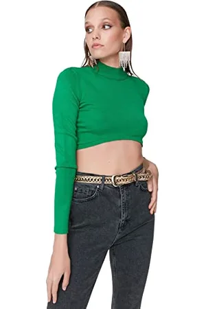 Trendyol Damen Plain Crew Neck Jumper Sweatshirt, , L EU